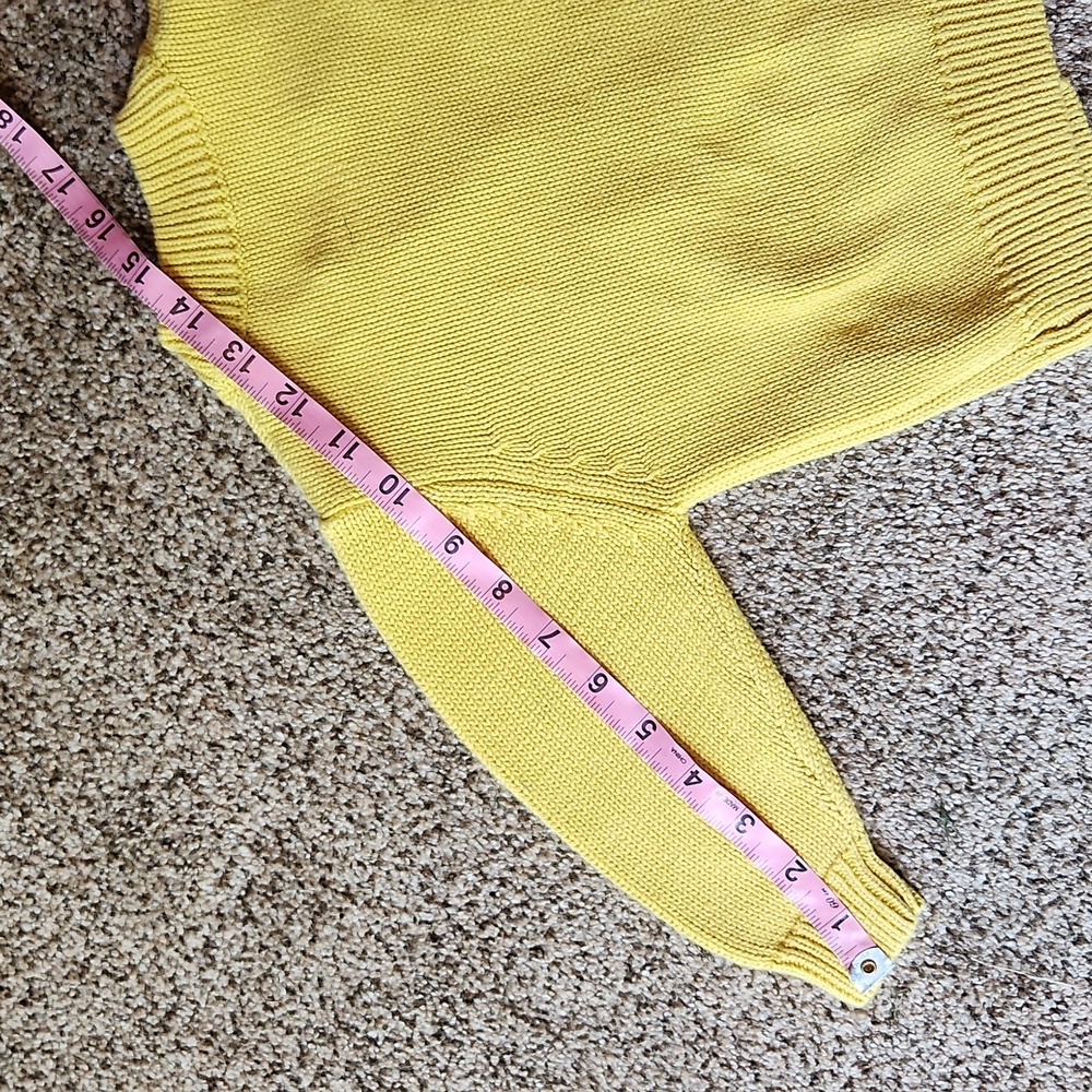 Girls' Yellow Floral Embroidered Knit Cardigan - Picture 7 of 8
